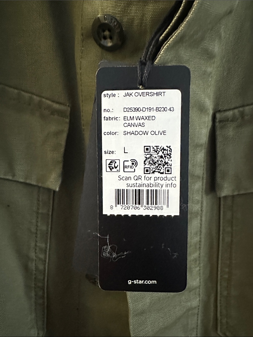 G-Star Shadow Olive Utility Overshirt NWT - Picture 2 of 4